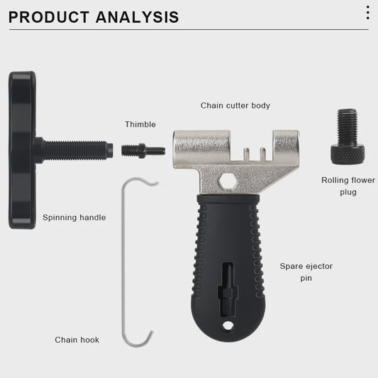 Fiets Kettingpons & Reparatie Tool Kit - 6-12 Speed Kettingen