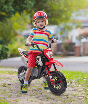 Elektrische Kindermotor 12V met Muziek & Zijwielen - Veilig Rijplezier tot 30 kg