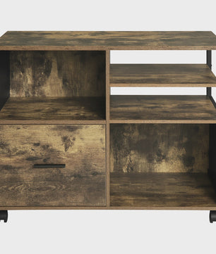 Mobiel Archiefkast Bureau met Wielen, Lades en Opbergvakken - Industrieel Design