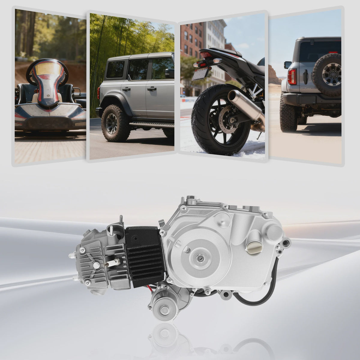 125cc 4-Takt Semi-Automatische Motor met Elektrische Start & Reverse voor ATV, Quad, Go-Kart