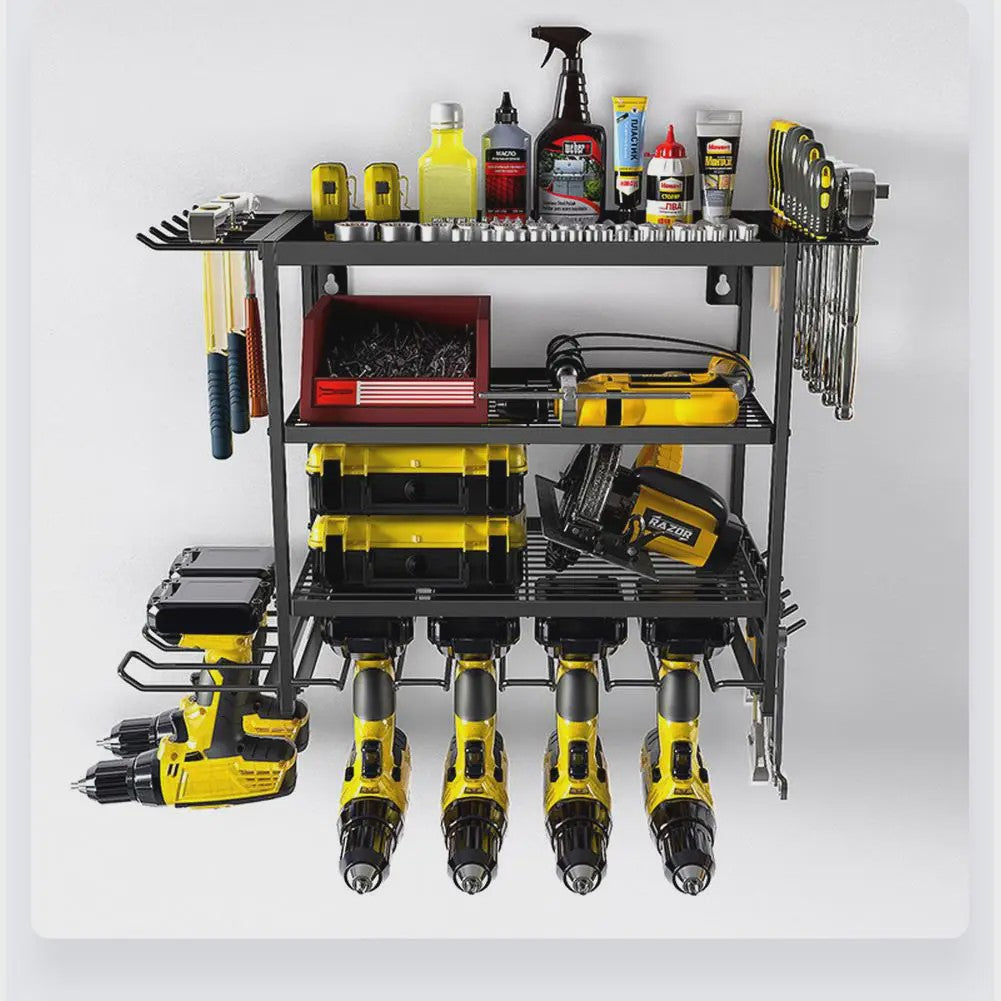 Gereedschapsrek Wandmontage - 2/4 Lagen Organizer voor Elektrisch Gereedschap