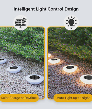 Set van 4 Solar Grondspots - Waterdichte LED Tuinverlichting voor Pad, Terras & Camping