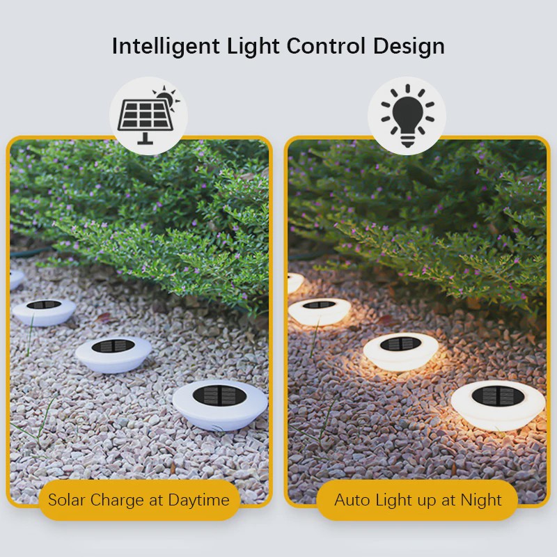 Set van 4 Solar Grondspots - Waterdichte LED Tuinverlichting voor Pad, Terras & Camping