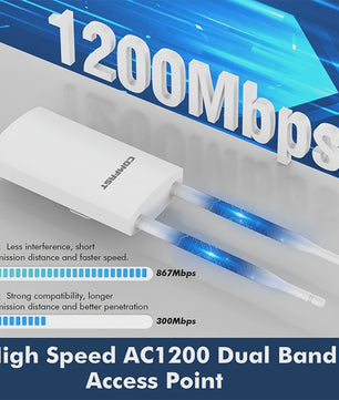 COMFAST 1200Mbps Outdoor WiFi AP met Hoge Kracht & POE - IP66 Waterdicht