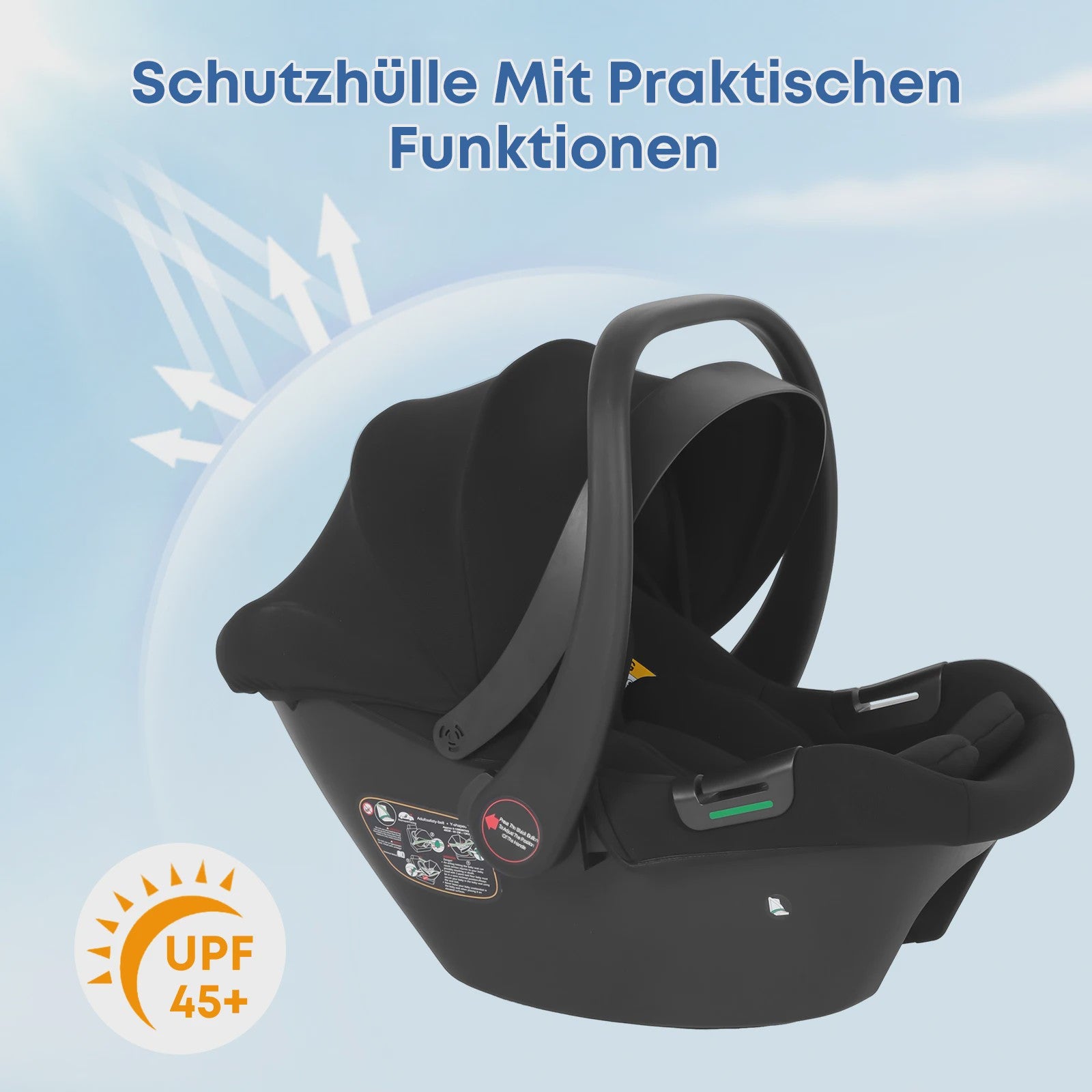 Baby Voyage Baby Autostoeltje Groep 0+ (0-12 Maanden) - Max 12kg, Zonnekap, I-Size