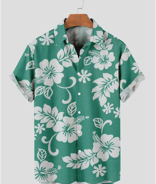 Heren Aloha Hawaï Hawaïaanse Bloemenprint Shirt Korte Mouw