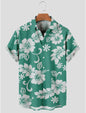 Heren Aloha Hawaï Hawaïaanse Bloemenprint Shirt Korte Mouw