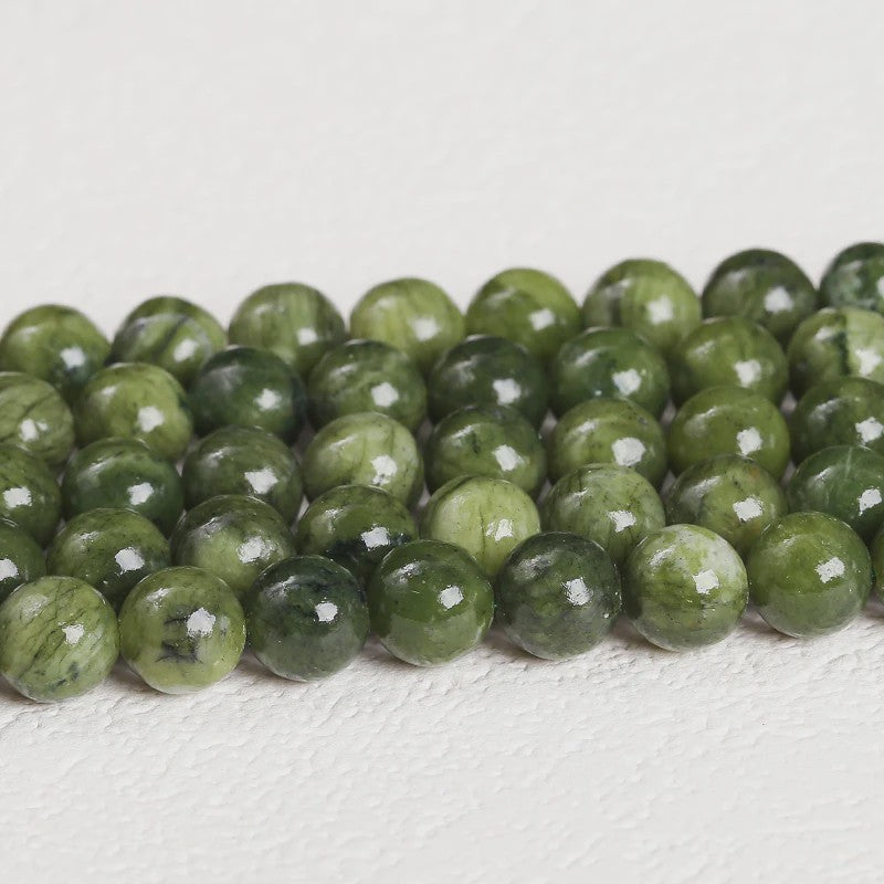 Natuursteen Zuidelijke Jade Kralen - Donker Groen, Rond, 4-10mm - Voor Sieraden Maken