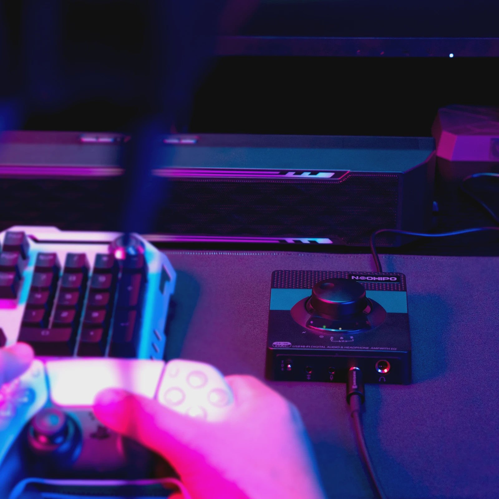 NEOHIPO H1 USB DAC Headphone Amplifier: Krachtige Audio voor Gaming, PC, PS5 & Mac