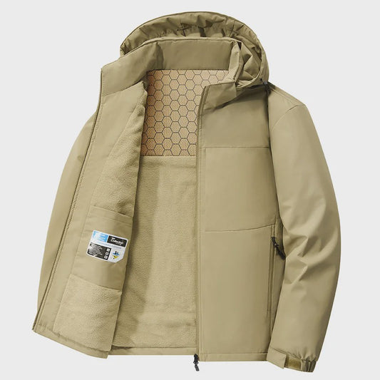 Heren Winterjas Parka - Winddicht, Afneembare Capuchon & Fleece Voering