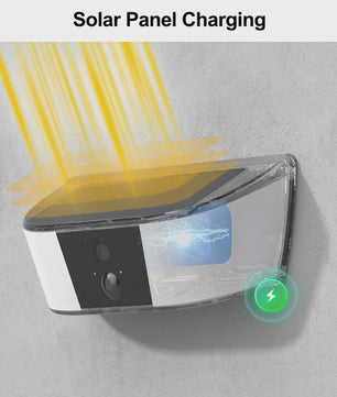 2K Buiten Beveiligingscamera met Wandlamp, Kleuren Nachtzicht & Bewegingsdetectie - 5200mAh Batterij