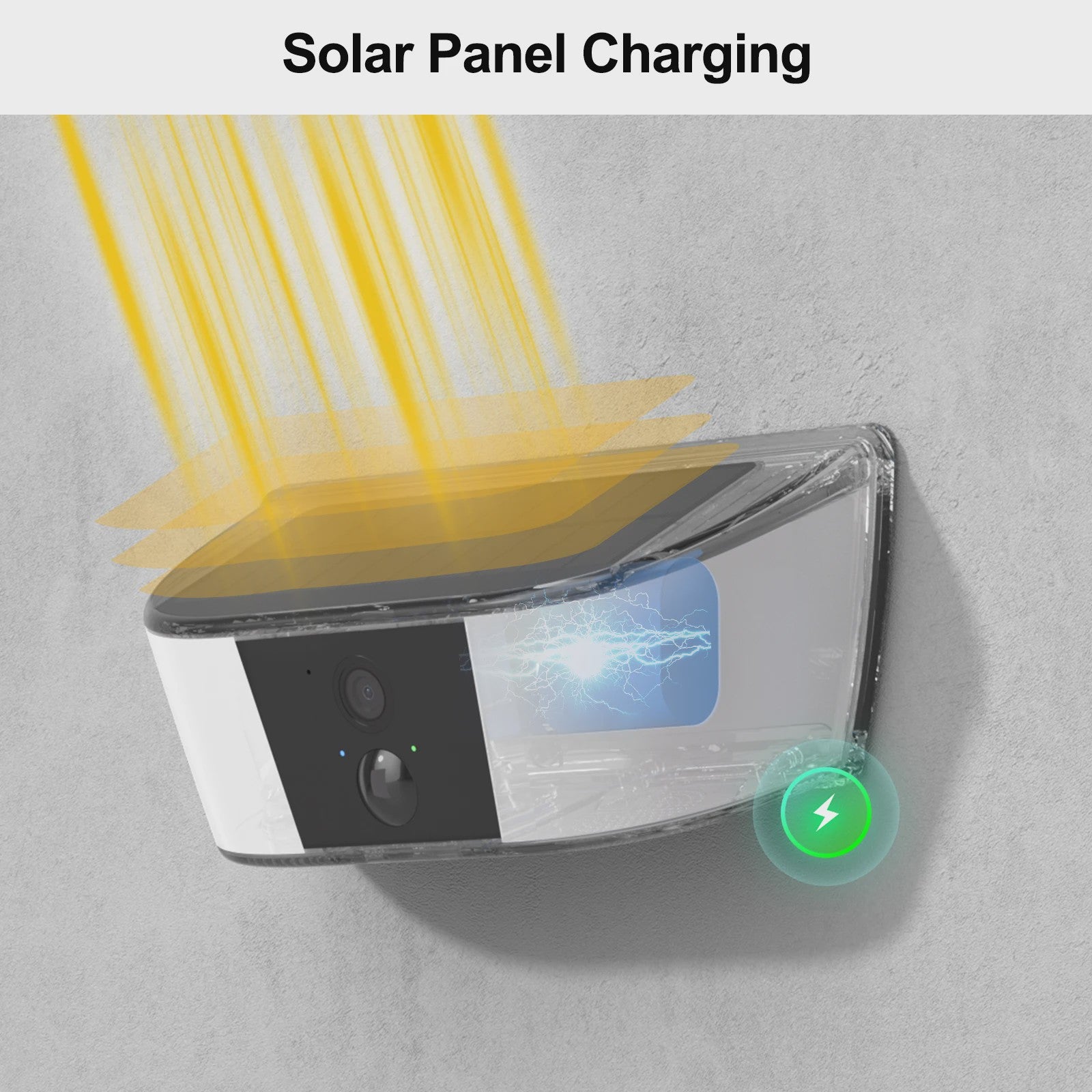 2K Buiten Beveiligingscamera met Wandlamp, Kleuren Nachtzicht & Bewegingsdetectie - 5200mAh Batterij