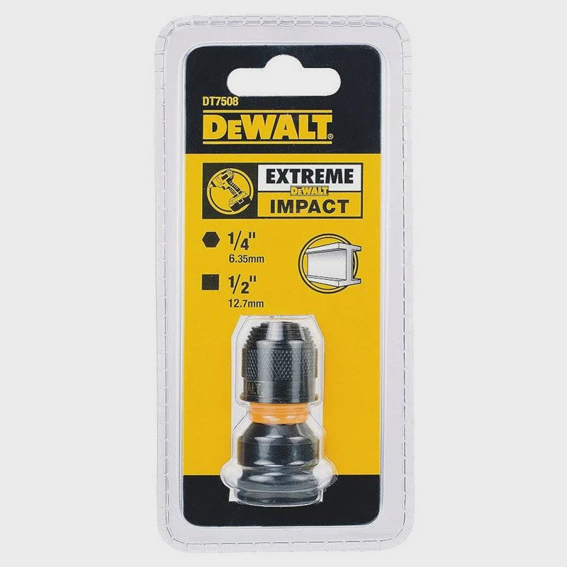 DEWALT DT7508-QZ Adapter 1/4" Hex naar 1/2" Vierkant - Slagvast