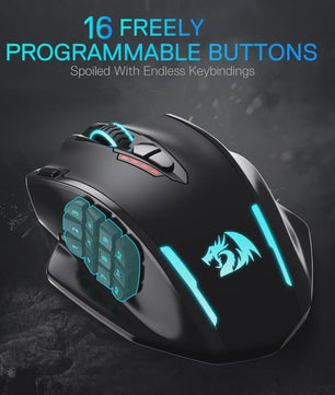 Redragon M913 MAX MMO Gaming Muis - Draadloos, 26000 DPI, 16 Programmeerbare Knoppen