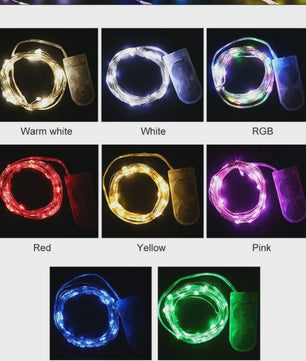 10x LED Koperdraad Lichtjes op Batterijen - Sfeerverlichting voor Feest, Kerst & Decoratie