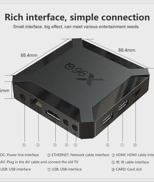 X96Q Android 10 Smart TV Box 4K Media Player - 2GB RAM, 16GB Opslag