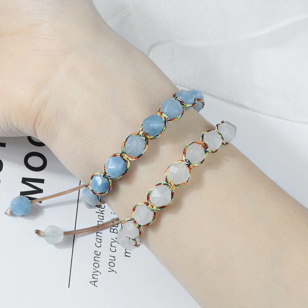 Unieke Kralen Armband - Natuurlijke Tijgeroog, Amethist & Rozenkwarts - Verstelbaar