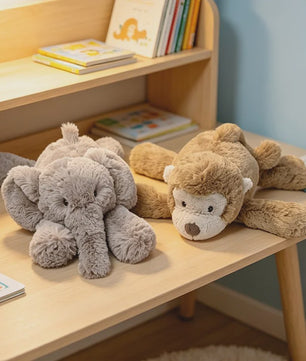 Pluche Olifant & Aap Knuffel - Zacht en Knuffelbaar Speelgoed voor Kinderen (35/52CM)