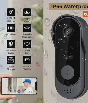 Slimme WiFi Videodeurbel met HD Camera - Tweeweg Audio & Nachtzicht