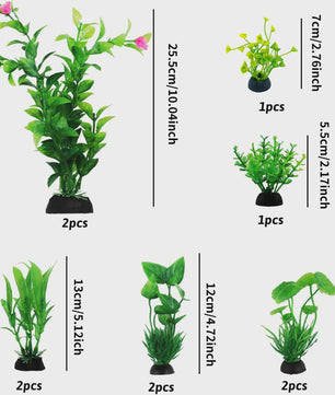 Set van 10 Kunstmatige Aquariumplanten Groen - Decoratie voor Vistank