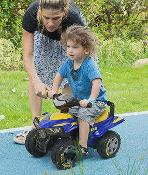 Kinder Quad Loopauto met Licht en Geluid - Blauw/Geel (18-36 maanden)