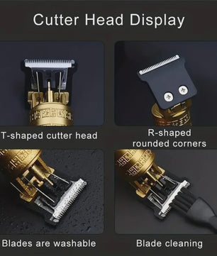 Vintage T9 Draadloze Trimmer - USB Snel Opladen & Krachtige Barber Clipper voor Mannen