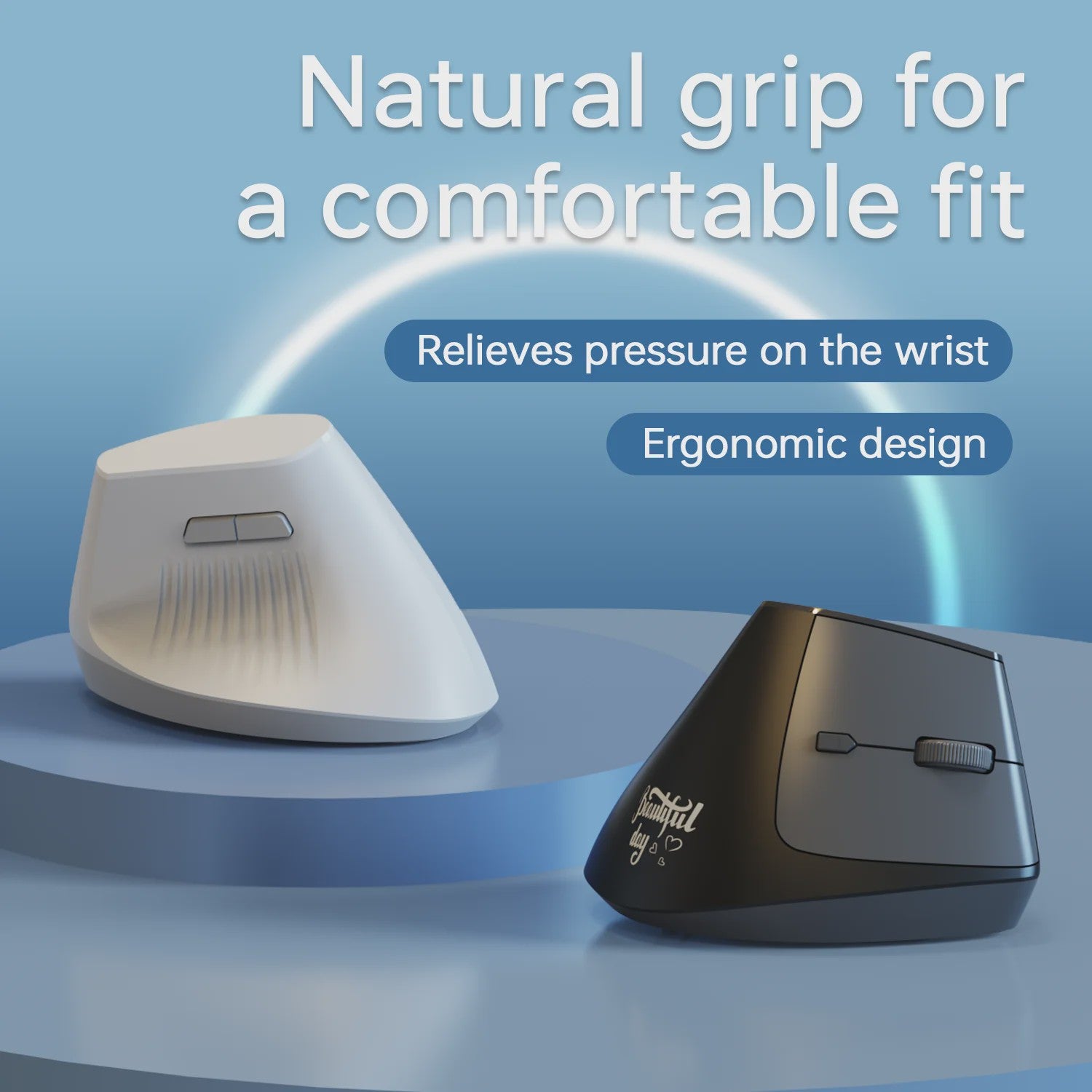 Ergonomische Verticale Draadloze Muis - Oplaadbaar, Bluetooth & 2.4G