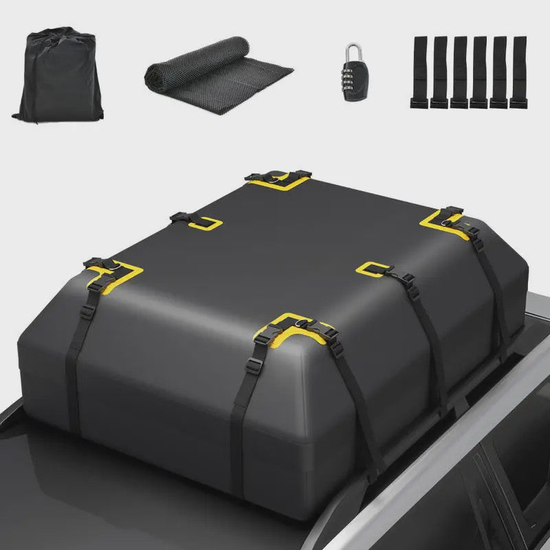 600L Waterdichte Dakkoffer Bagagebox voor Alle Auto's - Zwart