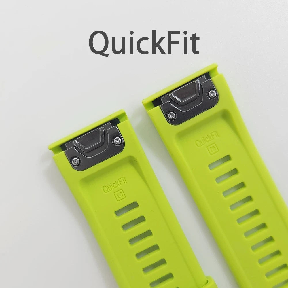 QuickFit Siliconen Horlogeband 22mm/26mm voor Garmin Fenix 7/7X, Epix Gen 2, Enduro 2 & Fenix 5/6 Series