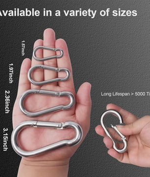 10x RVS Karabijnhaak M4-M8 - Heavy Duty Snap Hook voor Outdoor & Klussen