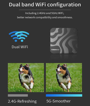 T95 Max Smart TV Box: 8K Ultra HD Streaming met Android 16, 8GB RAM, 128GB Opslag, Dual Band WiFi & Bluetooth 6.0