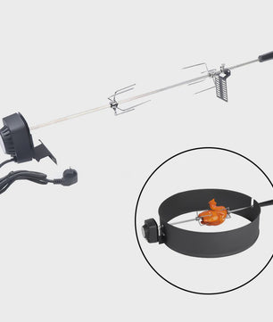 Elektrische BBQ Spit Roaster Rotisserie Kit met 120 cm Kabel voor Buiten Grillen
