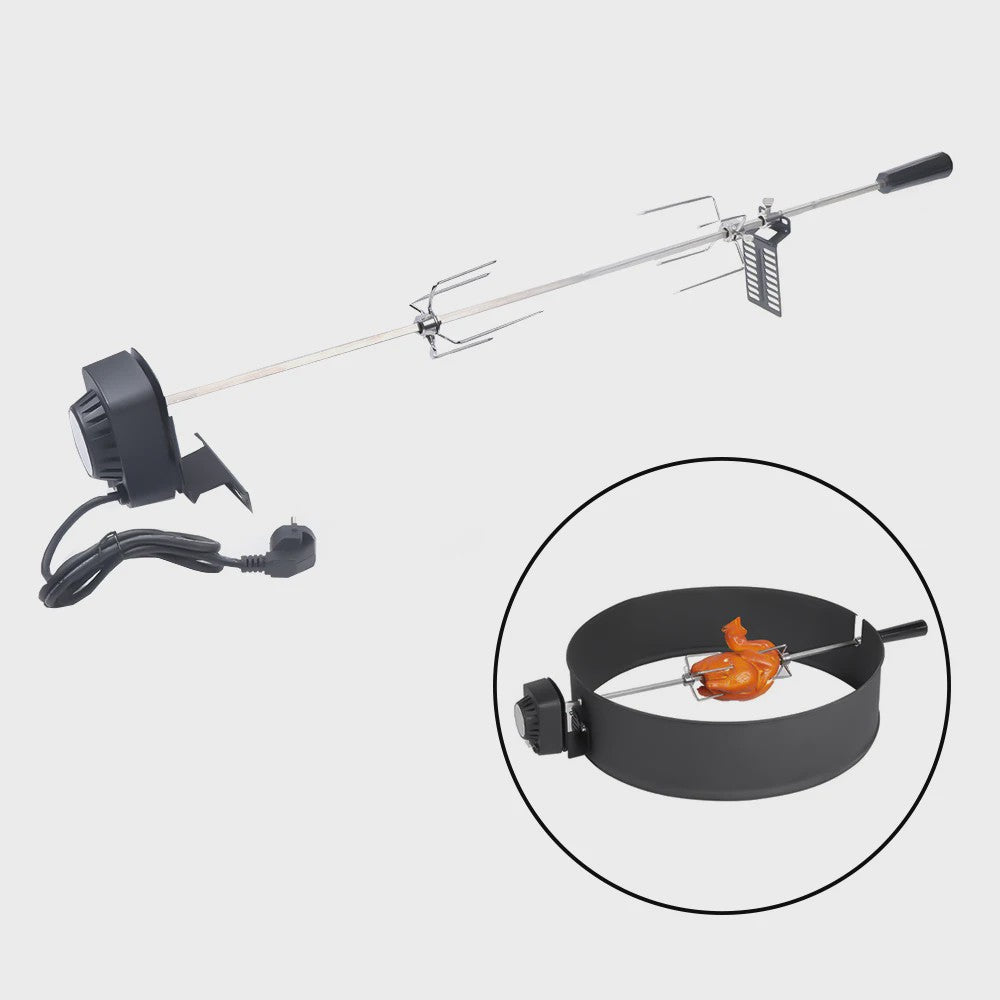 Elektrische BBQ Spit Roaster Rotisserie Kit met 120 cm Kabel voor Buiten Grillen