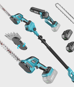 SEESII 6-in-1 Telescopische Snoeischaar & Heggenschaar - Brushless - Makita 18V Compatibel