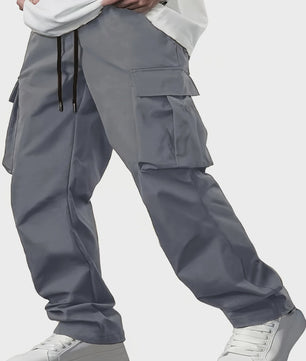 Herfst/Winter Heren Cargo Broek met Multi-Pocket en Tailleband