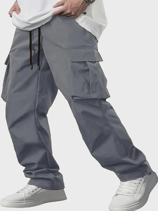 Herfst/Winter Heren Cargo Broek met Multi-Pocket en Tailleband