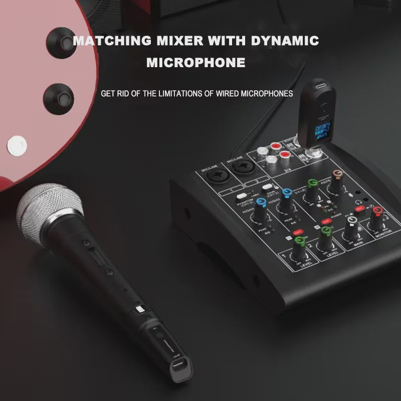 Draadloos UHF XLR Microfoon Systeem: Zender & Ontvanger voor Mixers, Gitaren & Meer