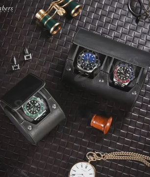 Luxe Leren Horlogeroller - Opbergdoos & Reistas voor 1, 2 of 3 Horloges