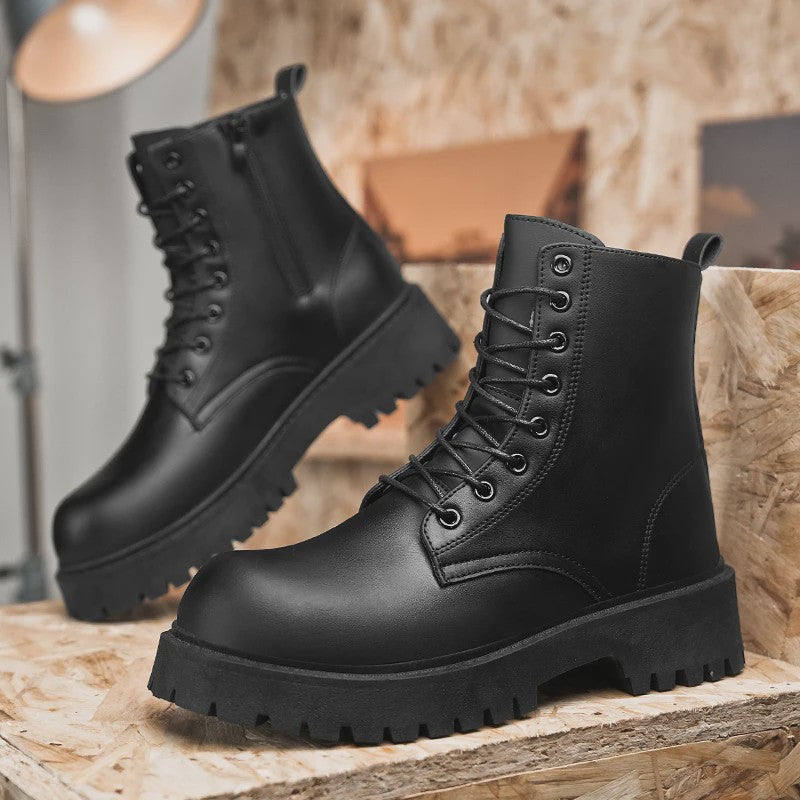Unisex Leren Hoge Laarzen - Vier Seizoenen, Anti-slip & Comfortabel