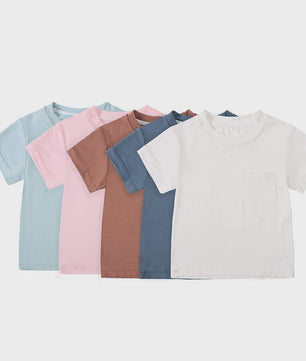 Zomer T-shirt Bamboe Vezel voor Baby Jongens & Meisjes - Kortmouw, Ronde Hals