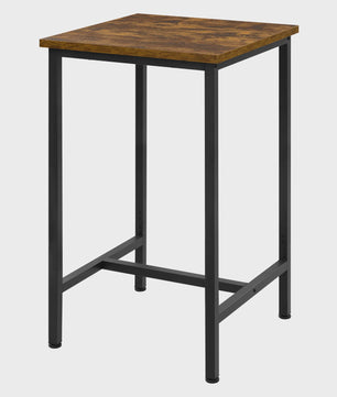 WOLTU Bartafel Vierkant 60x60cm Hoog - Stijlvol Keuken & Bistro Meubel met Metaal Frame