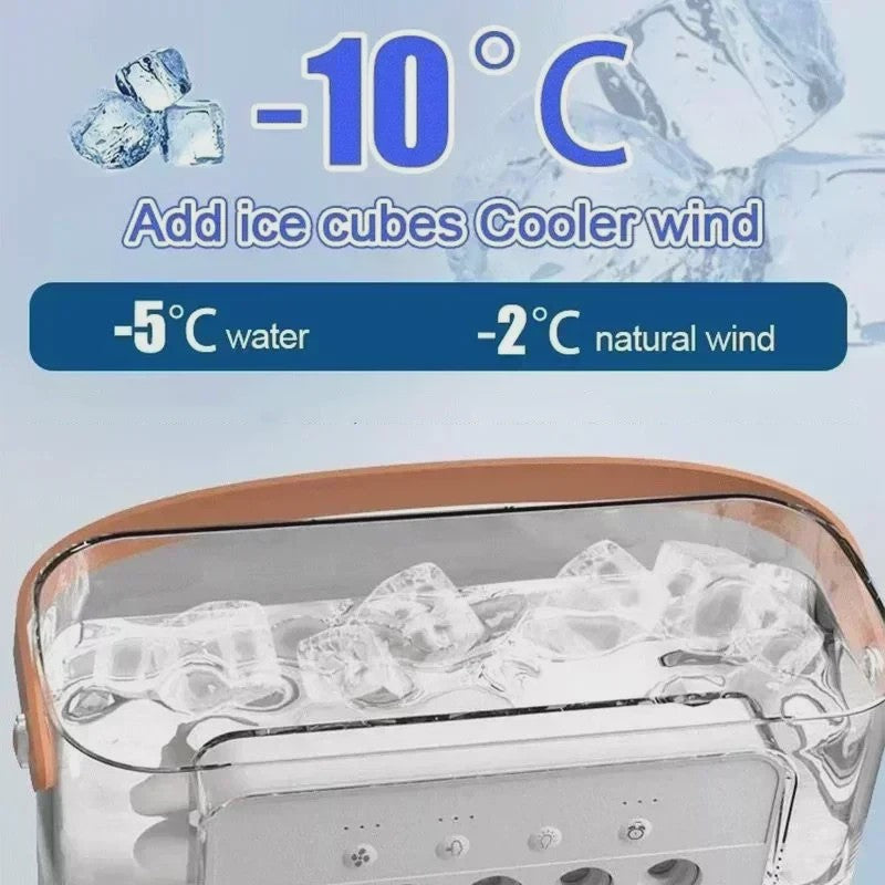 Draagbare 3-in-1 Air Cooler Ventilator met Vernevelaar en LED Nachtlampje