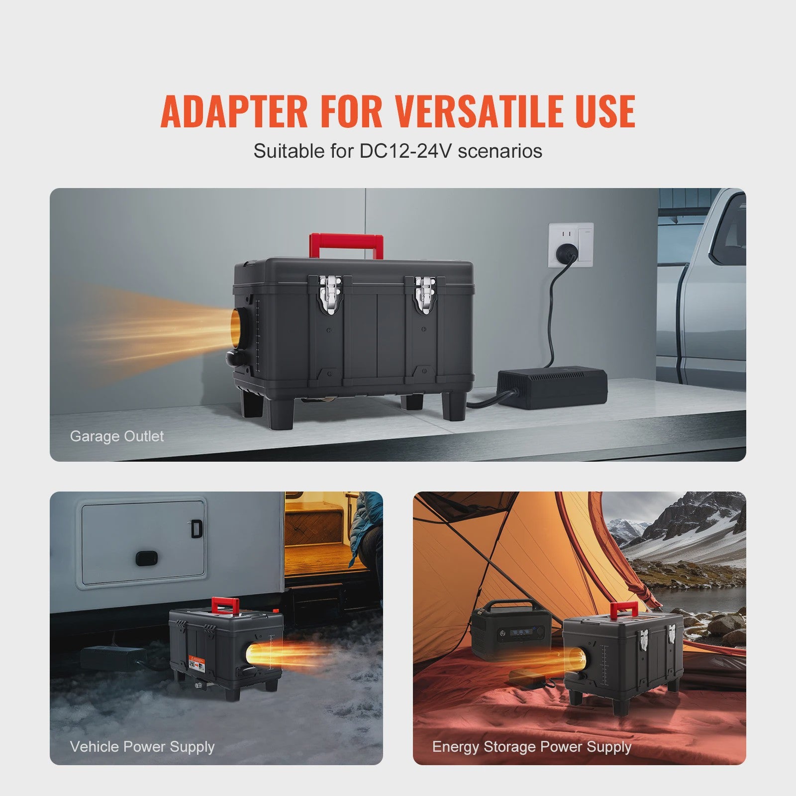 8KW Diesel Luchtverwarmer 12V/24V met Bluetooth & CO Alarm - Parkeerverwarming