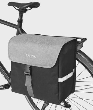 SAHOO Fietstas Dubbel 40L - Grote Capaciteit Achterdrager Fietstas voor Fietsen, Reizen & Woon-Werkverkeer