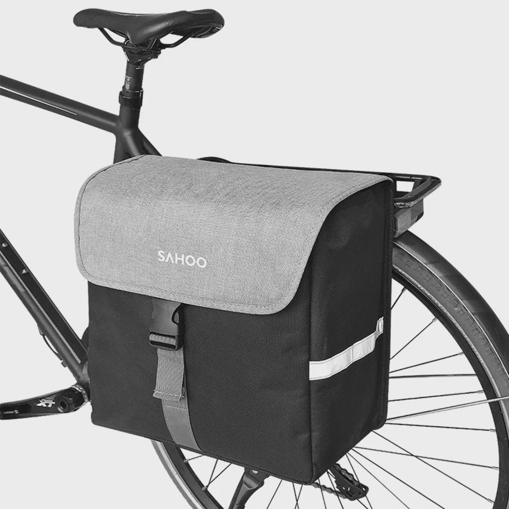 SAHOO Fietstas Dubbel 40L - Grote Capaciteit Achterdrager Fietstas voor Fietsen, Reizen & Woon-Werkverkeer
