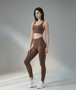 Dames Yogaset: Sport BH met Hoge Taille Legging - Squat Proof & Tummy Control