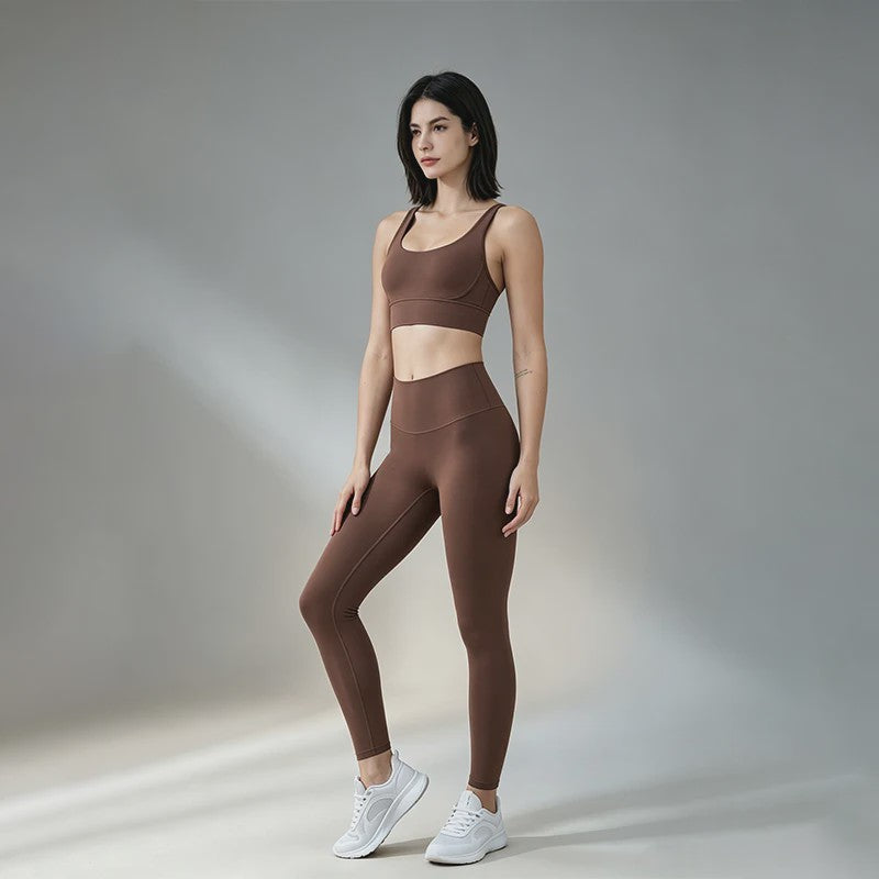 Dames Yogaset: Sport BH met Hoge Taille Legging - Squat Proof & Tummy Control