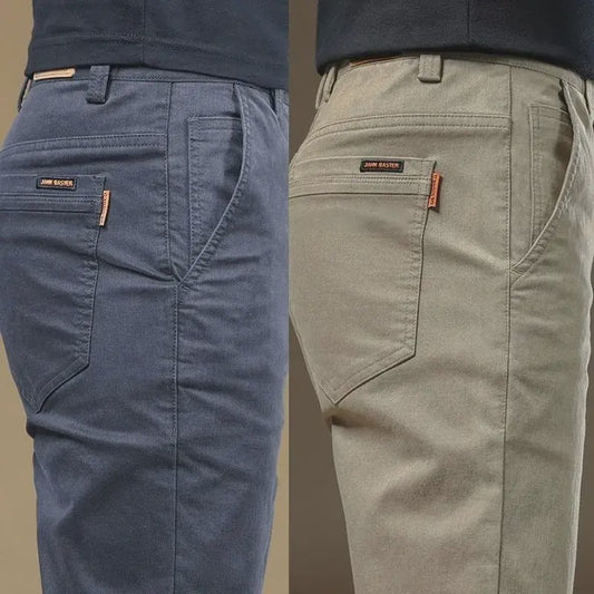 Herfst/Winter Heren Slim Fit Katoenen Broek - Casual & Zakelijk