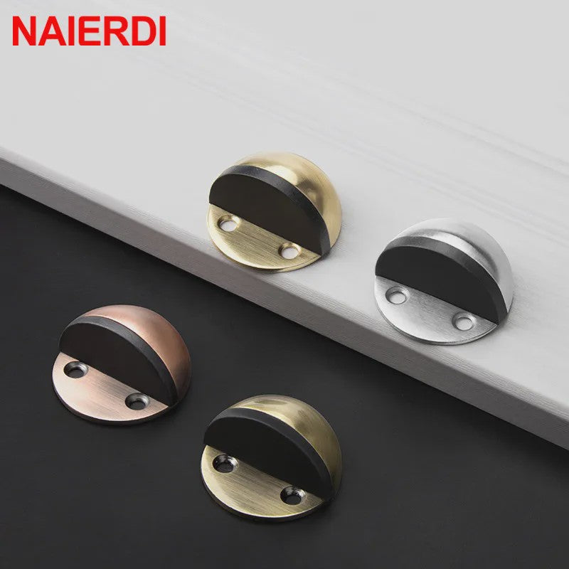 RVS Deurstopper met Sticker & Schroef - Zonder Boren, Magnetisch of Normaal