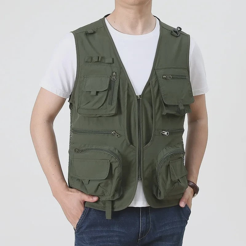 Tactisch Vest Heren - Veelzijdige Werk- en Fotovest met Mesh en Zakken